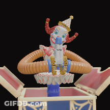 Toy Clown Coming Out Of Box GIF