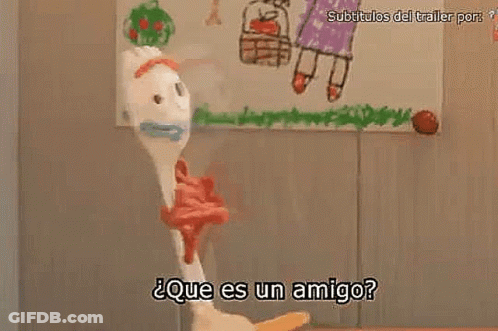 Toy Fork In Front Of Sign Saying Trash? GIF