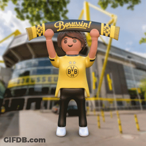 Toy Holding Borussia Scarf GIF