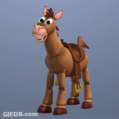 Toy Horse From Toy Story With Saddle GIF