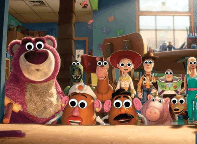 Toy Story 3 Googly Eyes GIF
