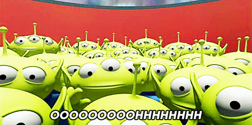 Toy Story Aliens Astounded GIF