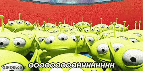 Toy Story Aliens Standing Together GIF