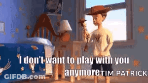 Toy Story Character Holding Cowboy Hat And Gun GIF