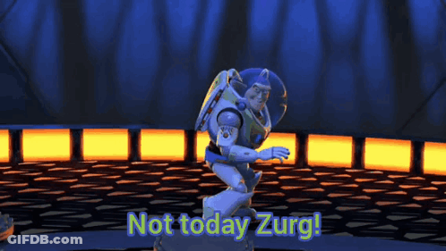 Toy Story Character Says Not Today Zurg GIF