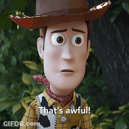 Toy Story Character Says That's Awful GIF