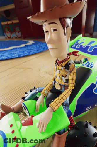 Toy Story Character Sitting In Toy Car GIF