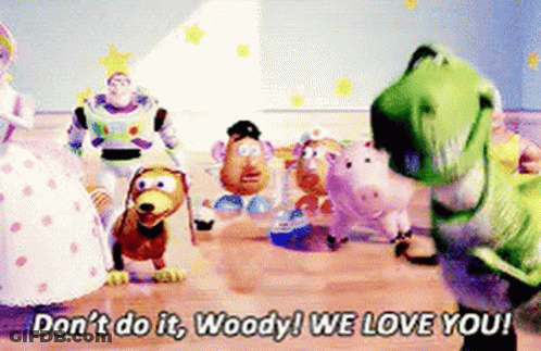 Toy Story Characters Talking GIF