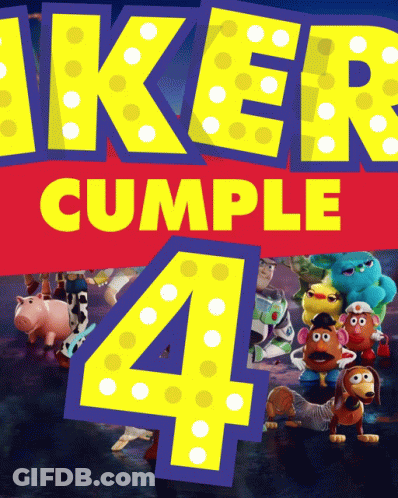 Toy Story Poster Child's 4Th Birthday GIF