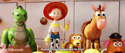 Toy Story Toys Including Jessie And Slinky GIF