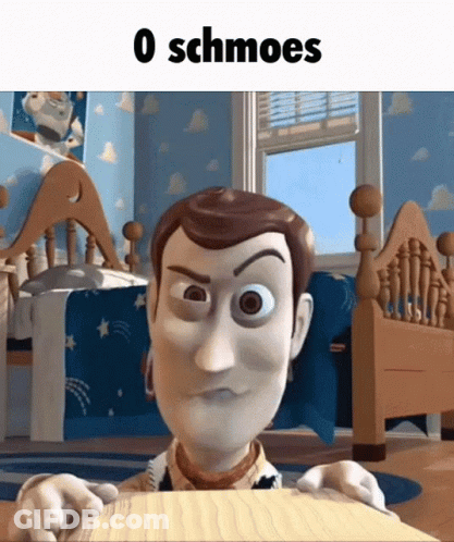 Toy Story Woody Doll Saying Wow In Front Of Toy Box GIF