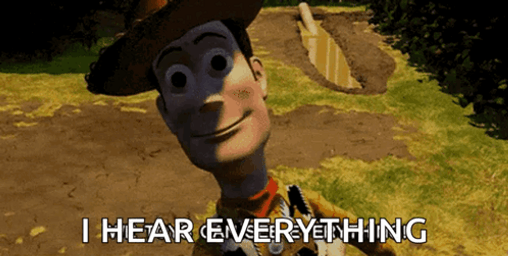 Toy Story Woody I Hear Everything GIF