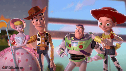 Toy Story Woody Jessie Buzz Lightyear Bo Peep GIF