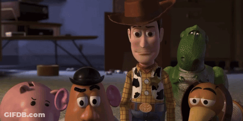 Toy Story Woody Mr. Potato Head Rex Slinky GIF