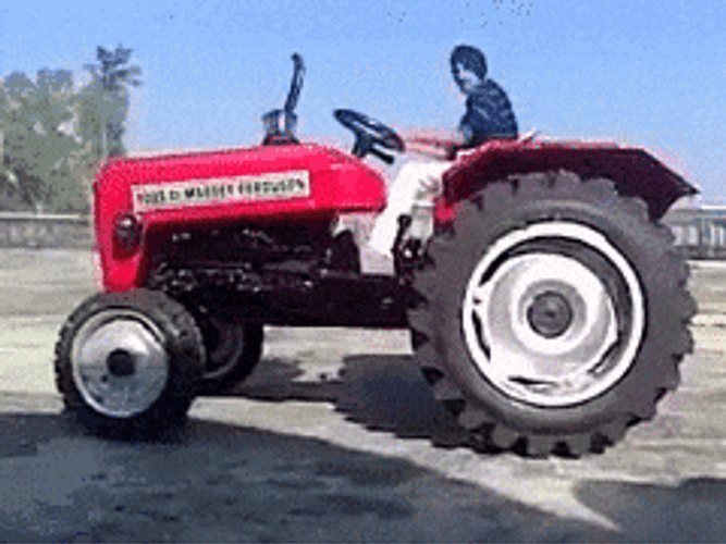 Toy Tractor Getting Bamboozled GIF
