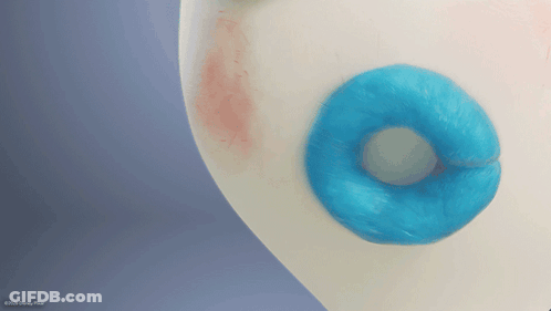 Toy With Blue Circle Close Up GIF