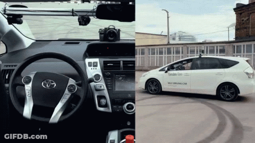 Toyota Car With Camera On Top GIF