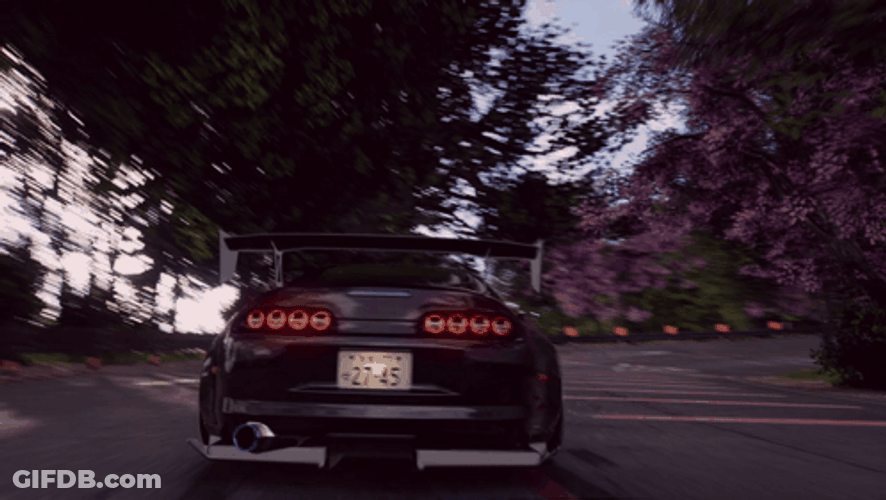 Toyota Supra Slow Motion Drift GIF