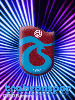 Trabzonspor Logo Surrounded By Purple Lights GIF