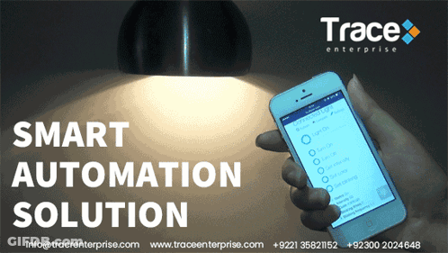 Trace Enterprise Advertisement Person Holding Cell Phone GIF