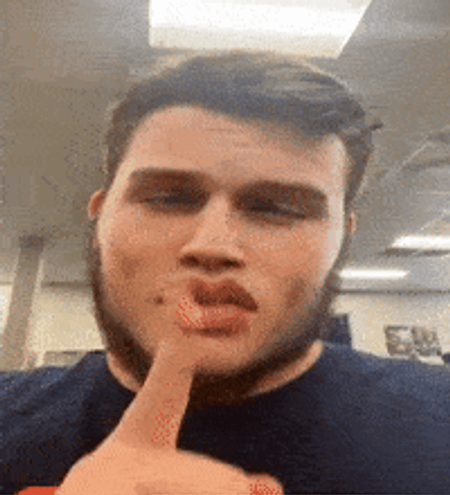 Tracing Jawline Mewing Meme GIF