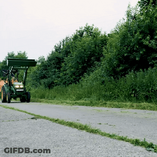 Tractor Moving So Fast GIF