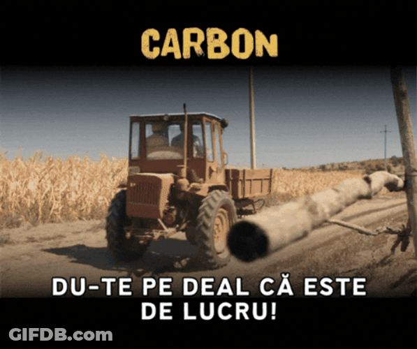 Tractor On The Dusty Road GIF