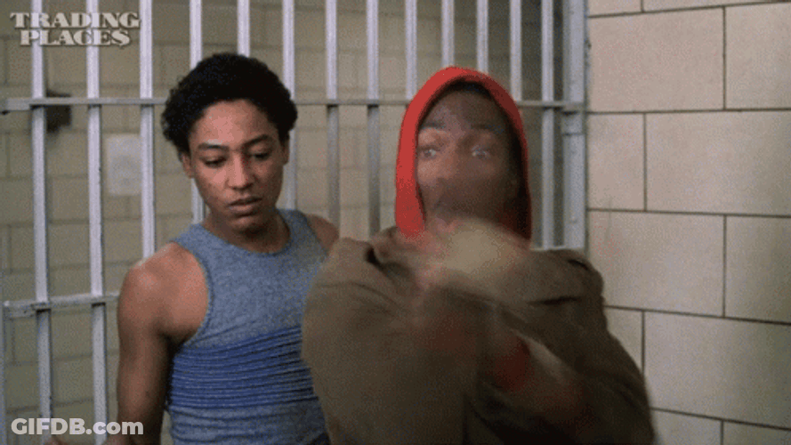 Trading Places Eddie Murphy Karate In Prison GIF