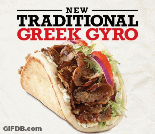 Traditional Greek Gyro Sandwich GIF