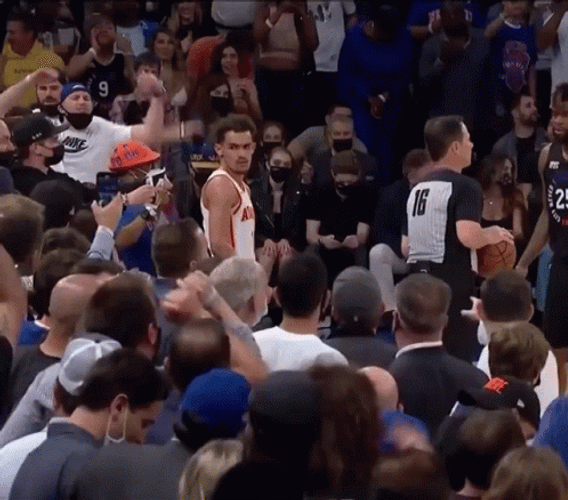 Trae Young Crowd Cheering GIF