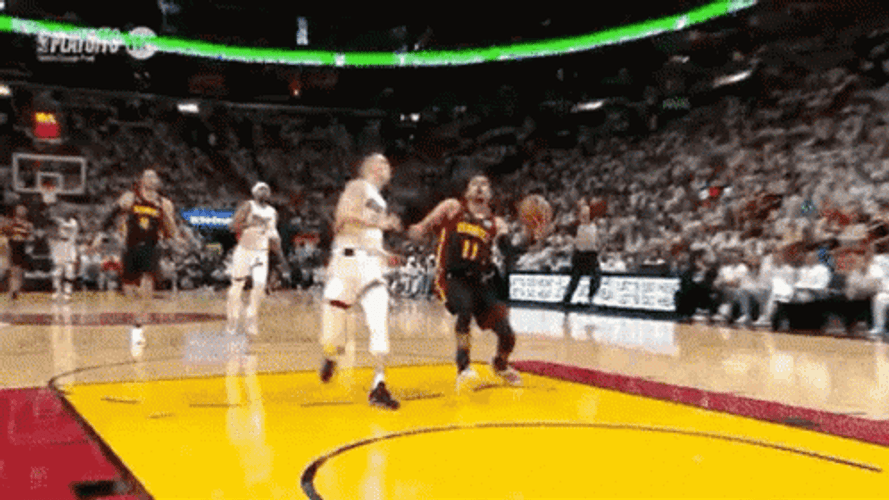 Trae Young Hit On Face GIF