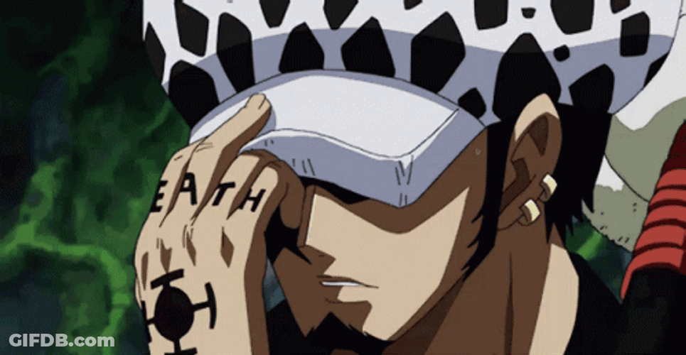 Trafalgar Law Covering Eyes GIF