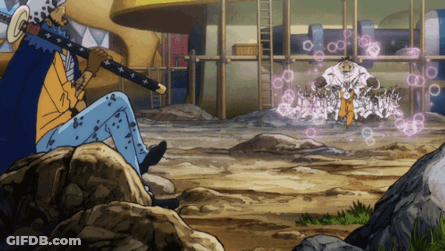 Trafalgar Law Looking At His Crew GIF