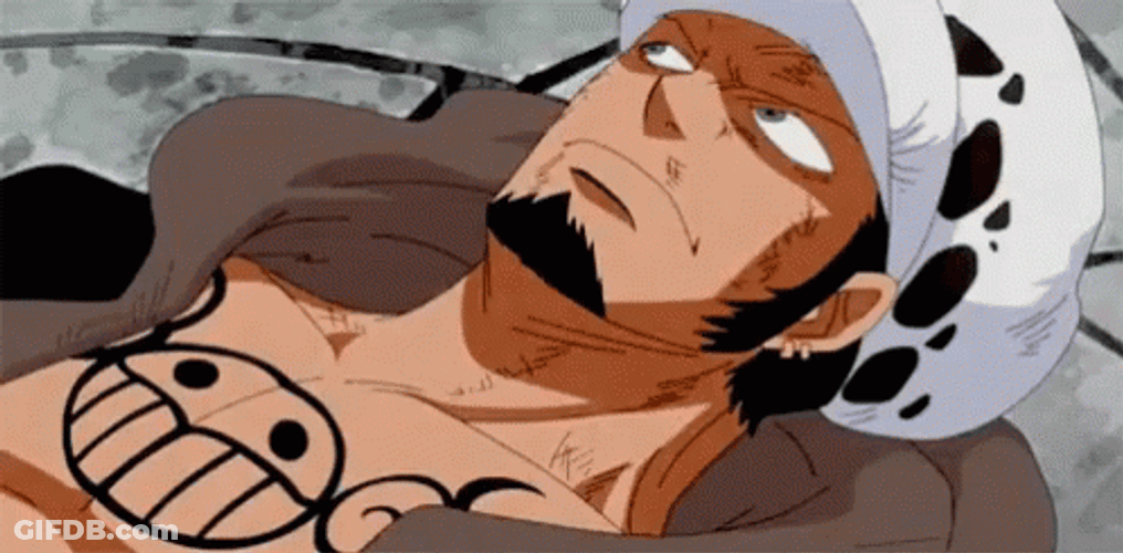 Trafalgar Law Lying On Ground GIF