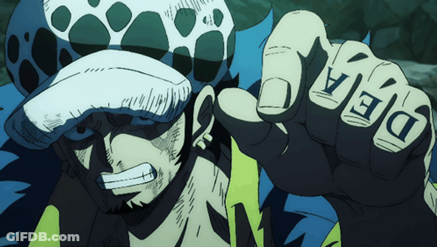 Trafalgar Law Pointing Finger Down GIF