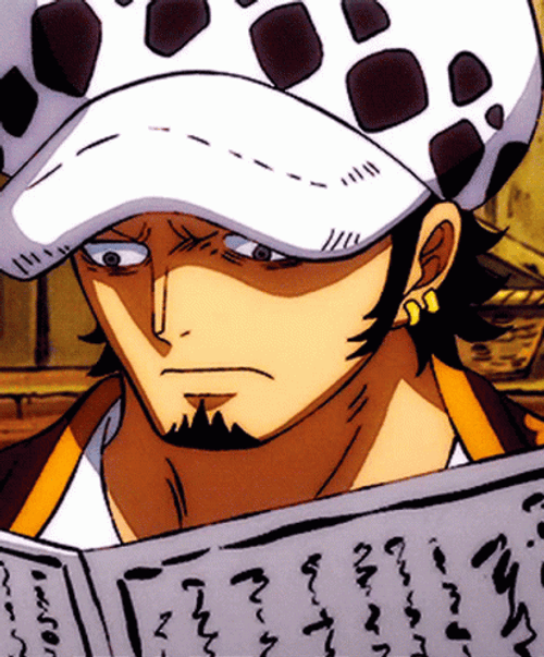 Trafalgar Law Reading News GIF