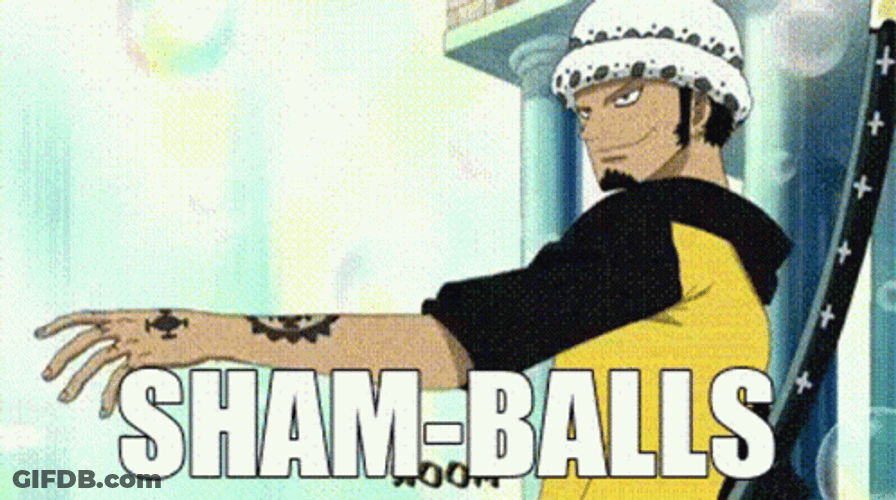 Trafalgar Law Sham Balls GIF