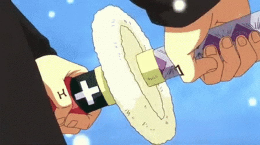 Trafalgar Law Shows Sword On Snowy Weather GIF