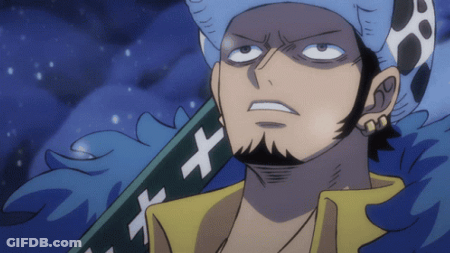 Trafalgar Law Thinks Then Moves GIF