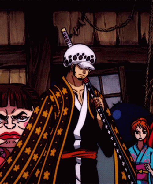Trafalgar Law Wearing Yukata Walking GIF