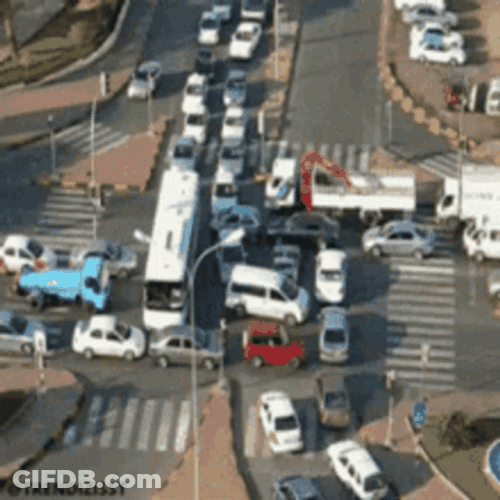 Traffic In An Intersection GIF