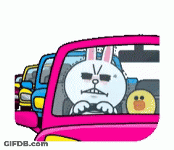 Traffic Jam Bored Man GIF
