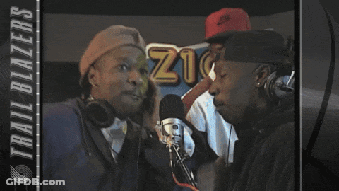 Trail Blazers Poster Men Singing Into Microphone GIF