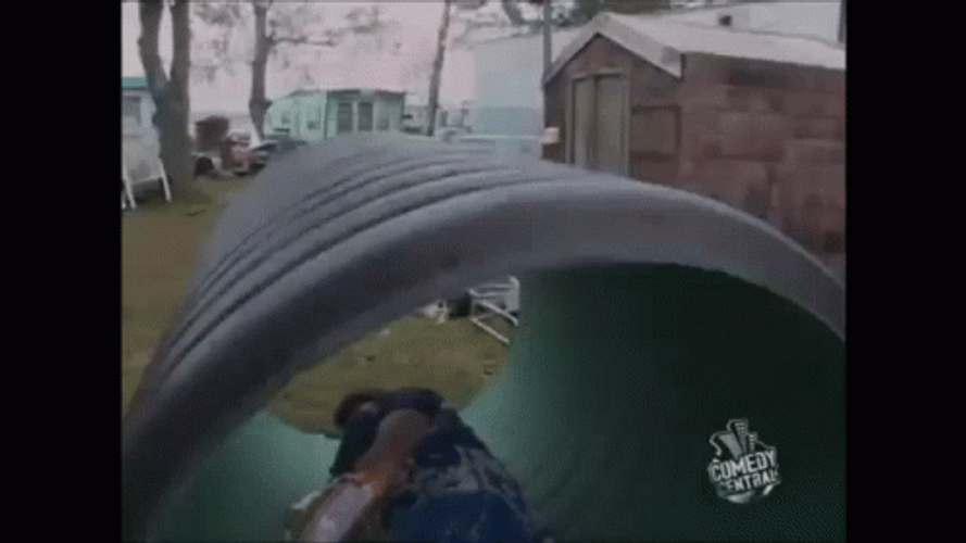 Trailer Park Ricky Inside The Metal Barrel GIF