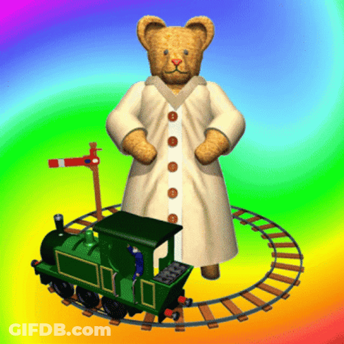 Train Bear Funny Fathers Day GIF