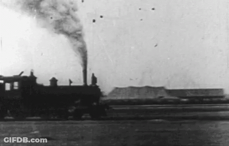 Train Crash Bumping Each Other GIF