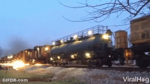 Train Going Down Tracks Viralhog GIF