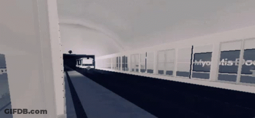 Train Going Down Tracks With Whyotis GIF