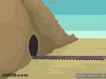 Train Going Through Tunnel Memecenter.com GIF