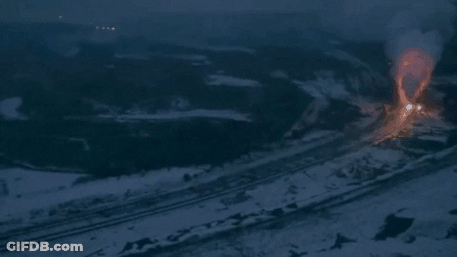 Train On Fire In China GIF